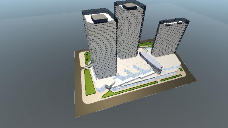 环贸第4稿1至33楼粗模型