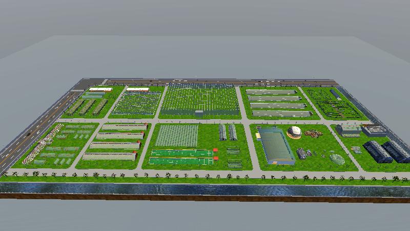 生态温室大棚+地形