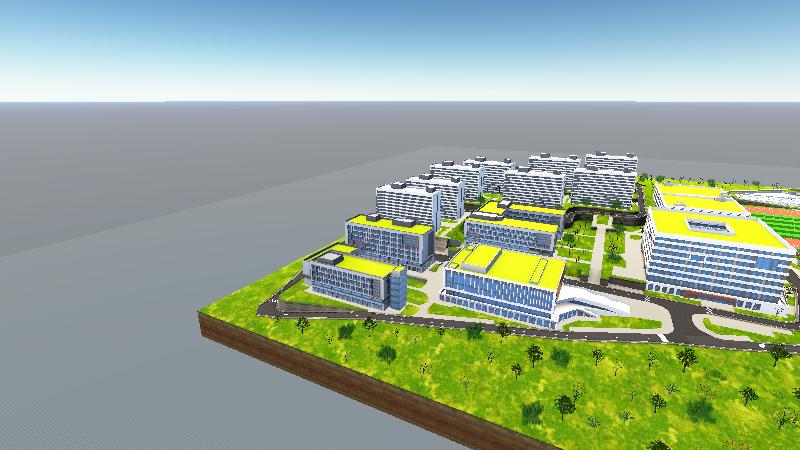 重庆城市科技学院巴南校区含大门模型