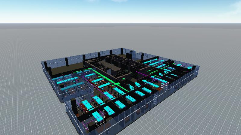 设计院办公室拆分加灯空调出风口点位