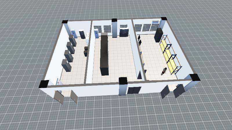 机房11个柜子单列
