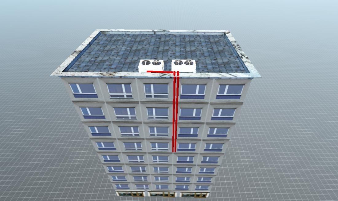 太原理工信息中心楼顶平面图