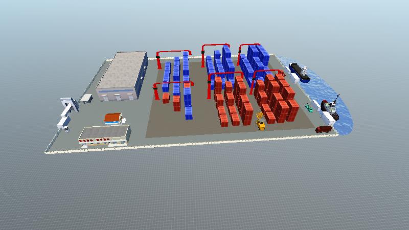 卡车集装箱堆场