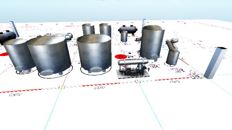 脂肪酸油酸分提车间设备布置图1层