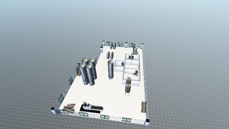 皂粒车间设备平面布置图4层