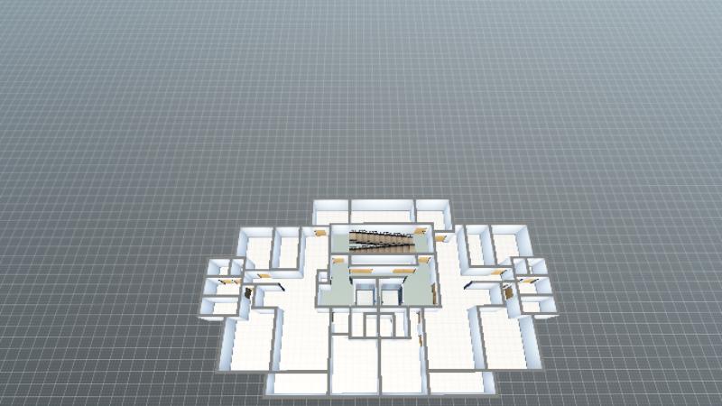 3、1号楼2层 弱电平面图-模型