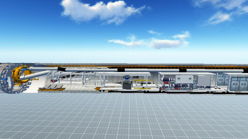 隧道盾构机剖面展示