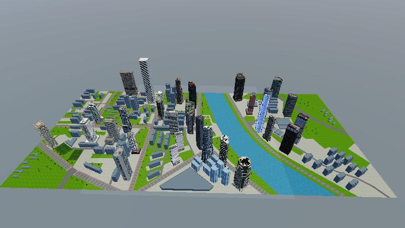 现代摩天大厦场景