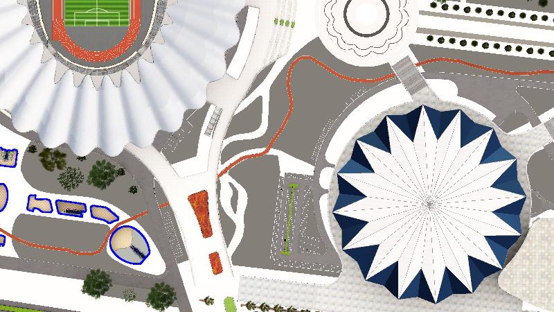 十四运体育场拼接外立面06.28