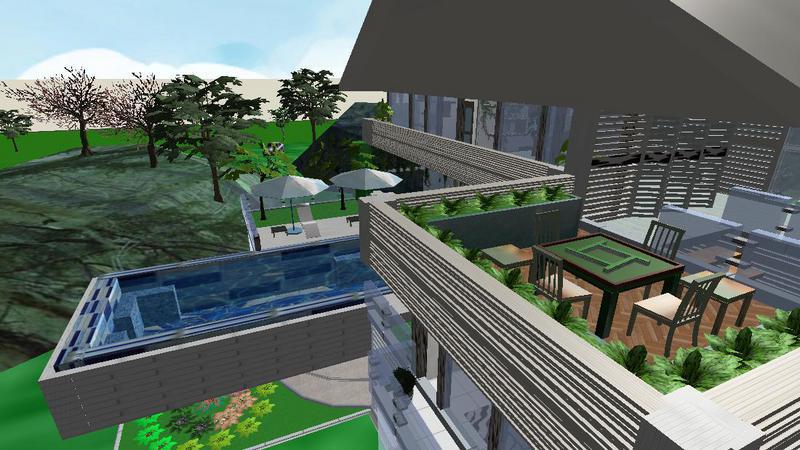 麻将游泳休闲一应俱全绿色生态馆