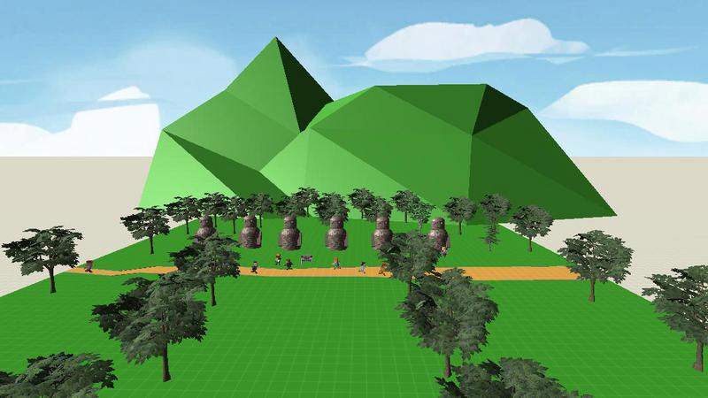 智利标志复活节石像