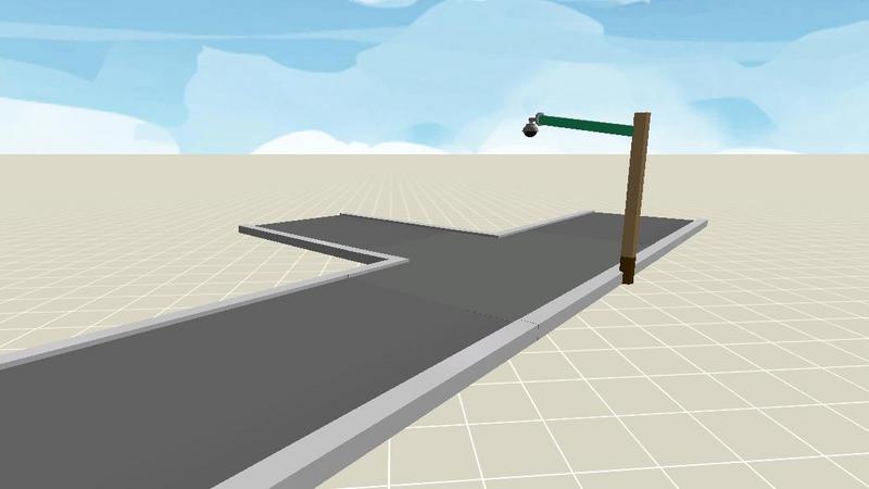 全景监控t字路口