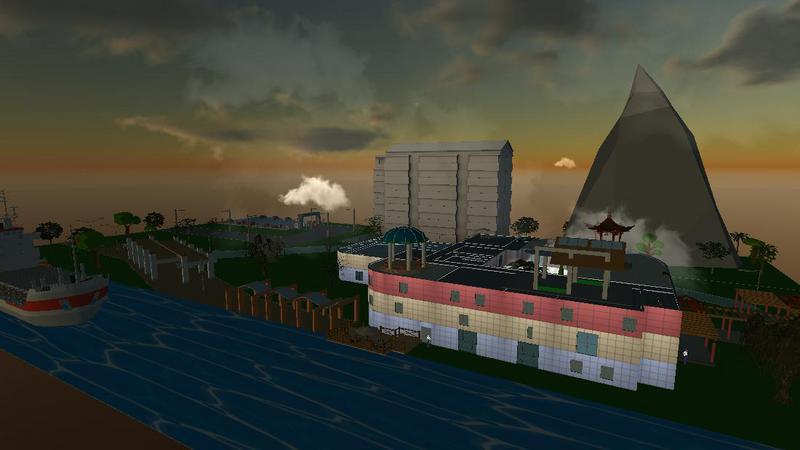 夜色中的大学生活动中心