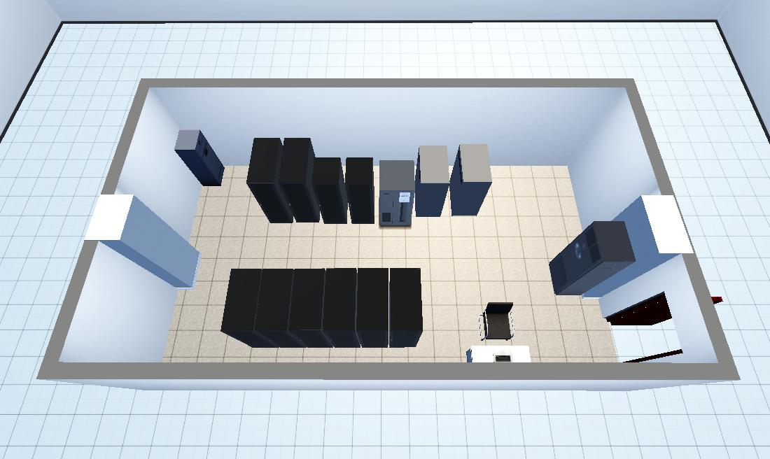 自由道三源电力二楼机房3D图