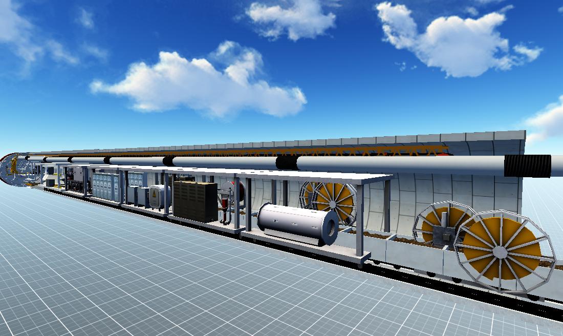 隧道盾构机剖面展示