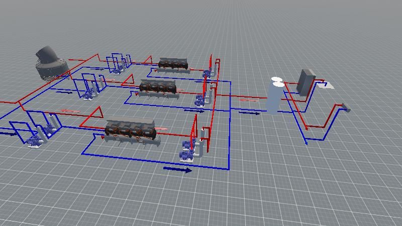 中心医院中央空调冷水机组布局场景7号楼