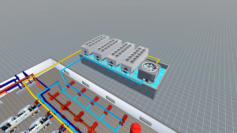 星河生物制冷机房简易概念模型（原始冷却塔）