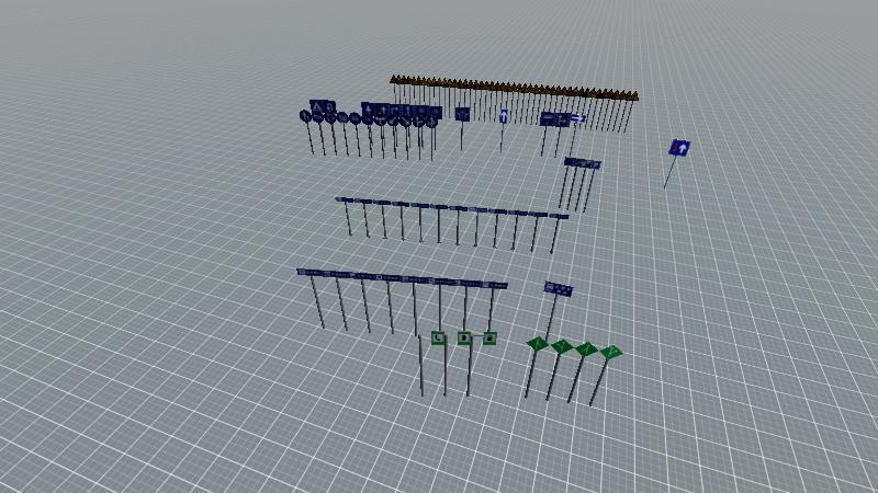 警告指示指路标志模型库