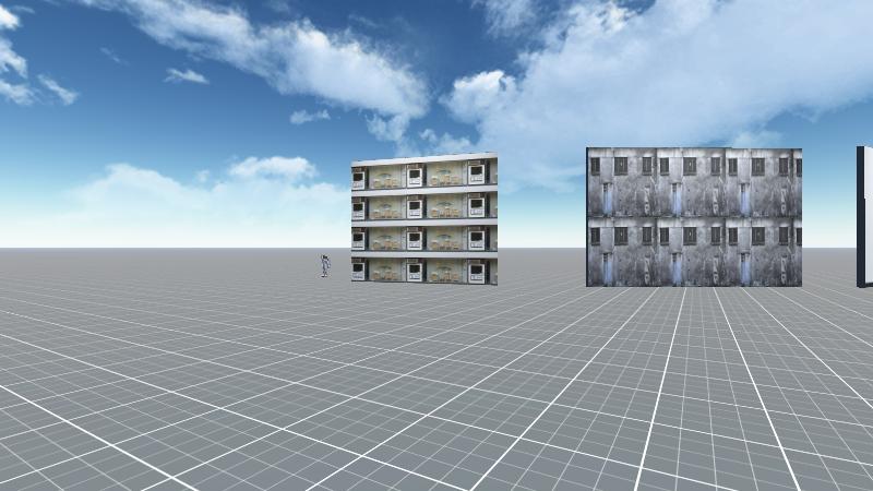 默认白墙，贴图墙，高度变量