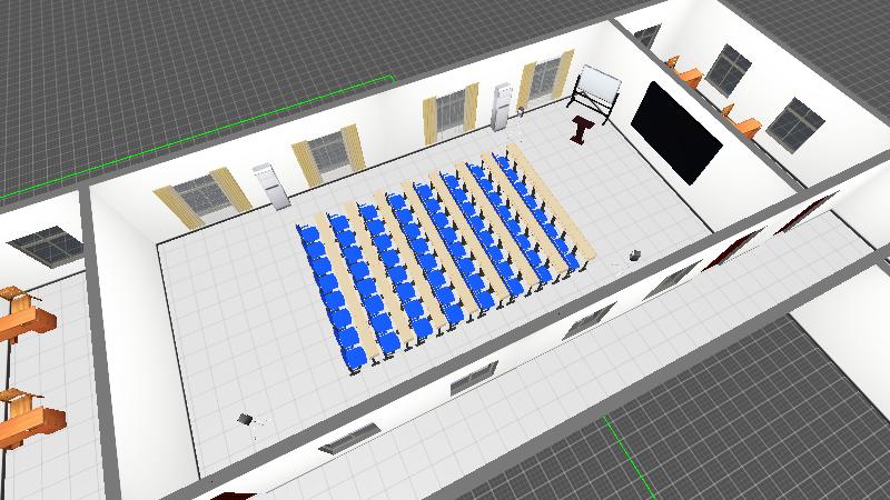 智慧校园教学楼内部建筑