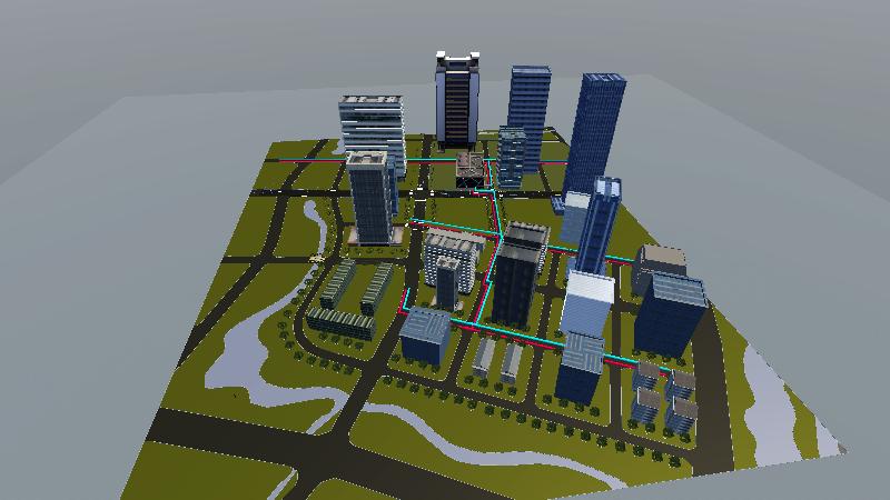 2号能源站配套冷热水管网总图