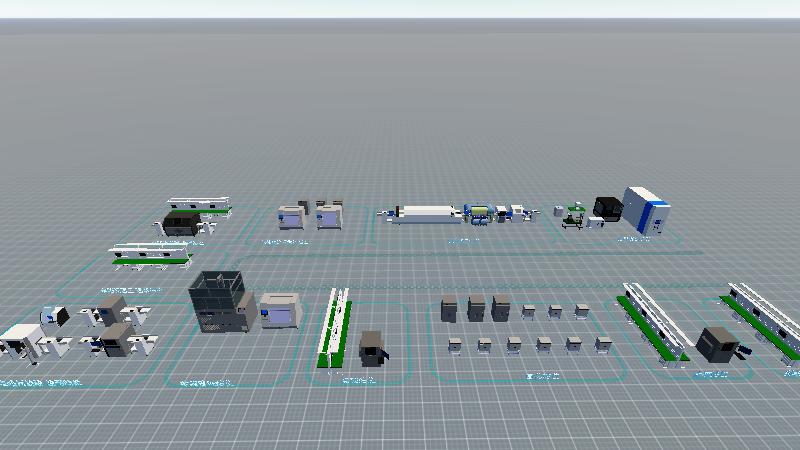 电路板产线_蓝色底板