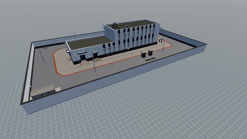 大厂动车所-灰色外立面