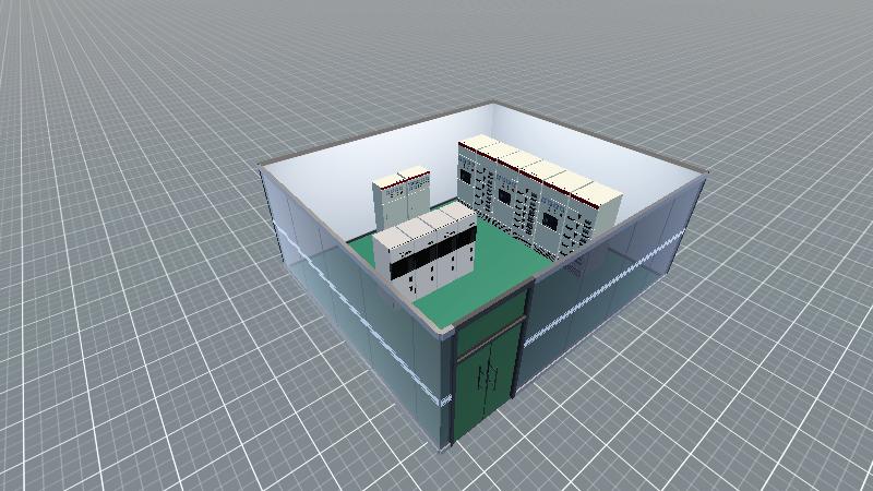 中心医院仁济楼2#低压配电室3D