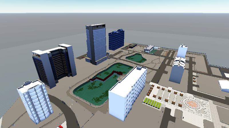 高教园区_山东潍坊校园模型