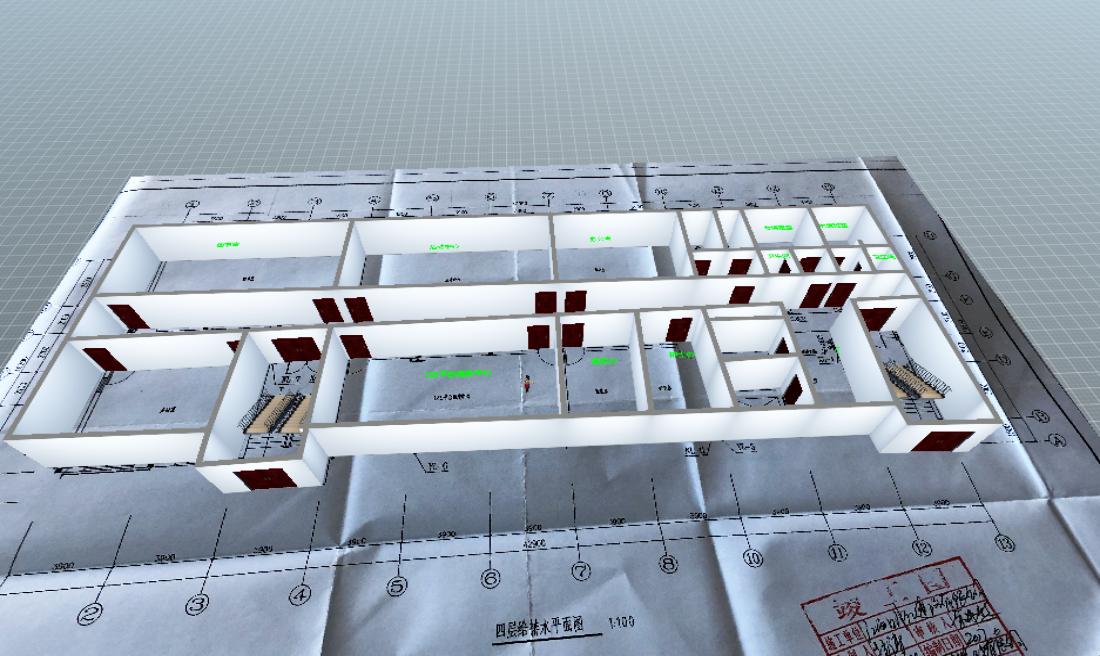 广丰中医院四层给排水平面图