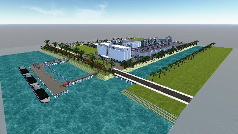 平房仓3已导入了就差园区地面和栈桥