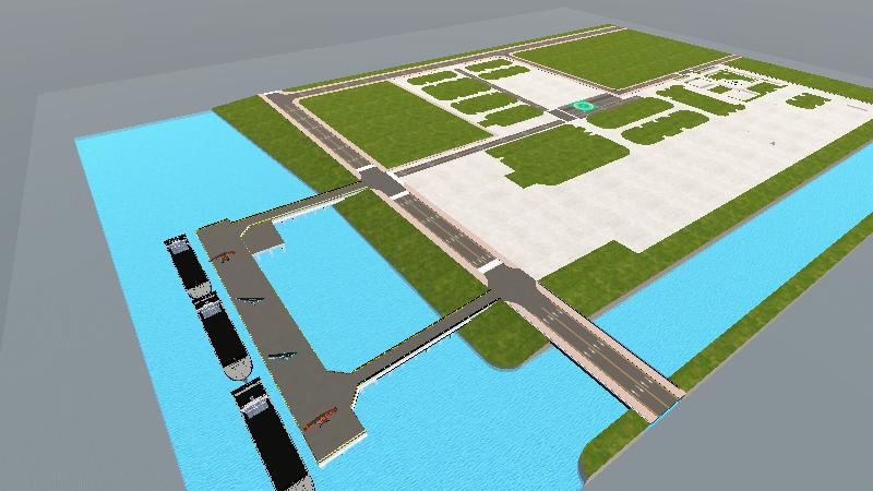 港口及园整地面