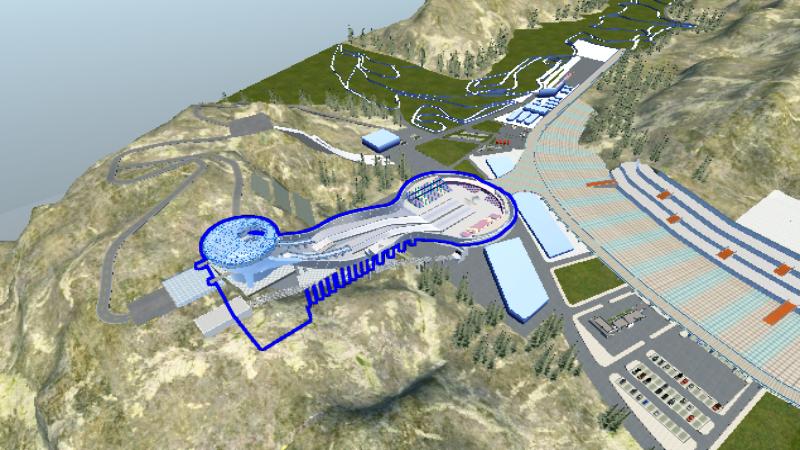 跳台室内外+园区