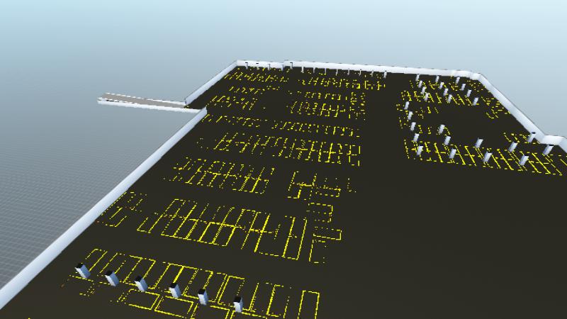 泷悦华府地下二层停车场