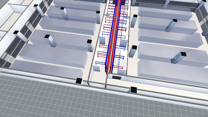 贵阳绿色数据中心风墙系统管路建模