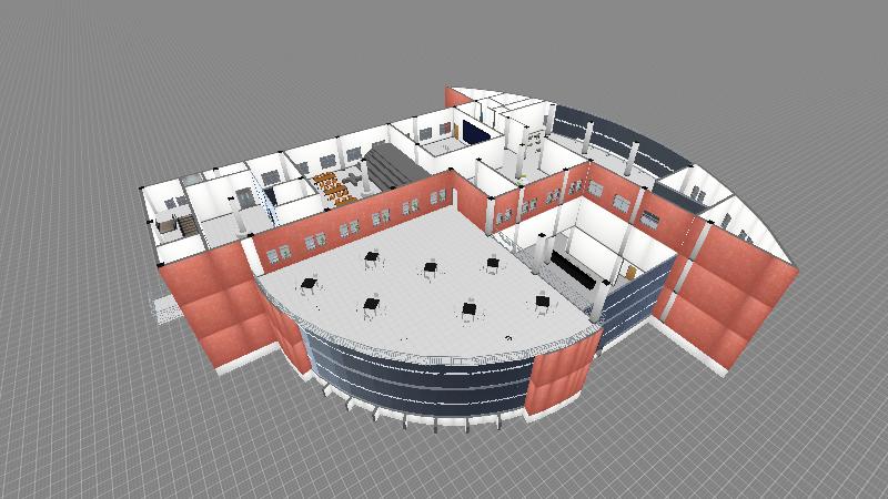 三层图书馆-摆放了家具