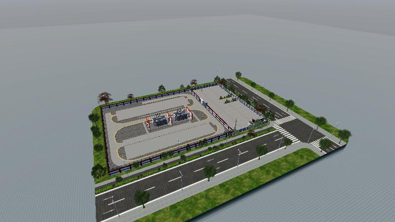 志远变电站园区+主变