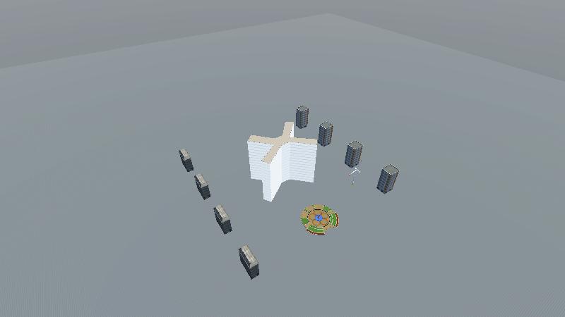 现科院模拟场景-增加建筑调整闪面